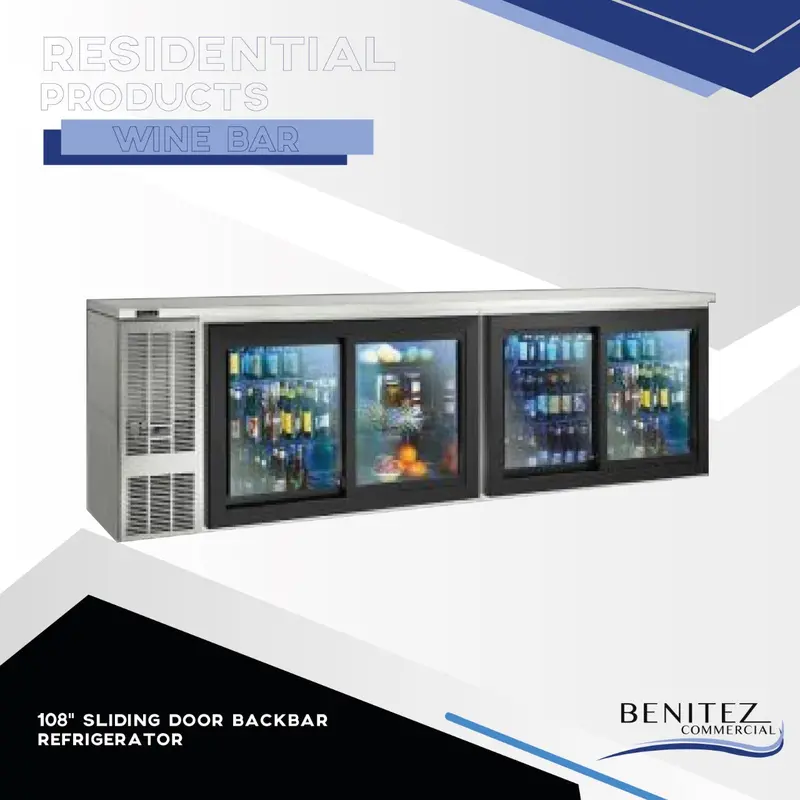 108-Inch Sliding-Door Backbar Refrigerator 1