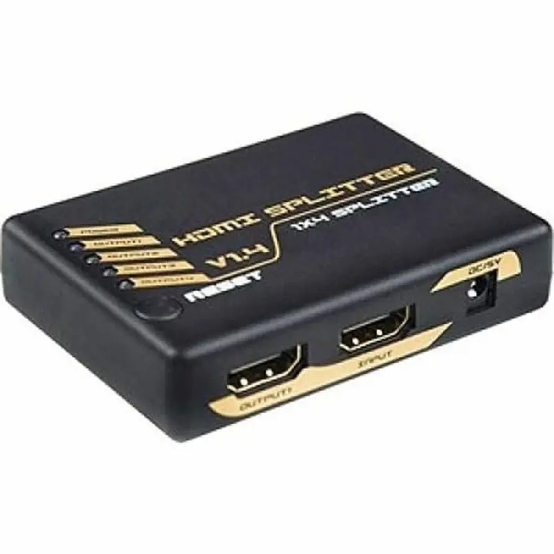 1X4 Hdmi Splitter – Dcu Black Distribution Amplifier For Seamless Multi-Screen Setup 1