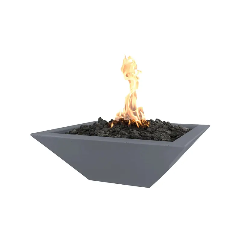 24-Inch Maya Gfrc Square Fire Bowl – Space-Saving Size 6