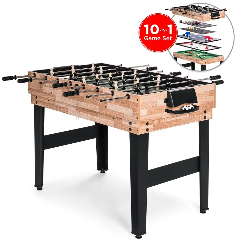 2X4-Foot Multi-Game Table Featuring Billiards, Foosball, Ping Pong, Air Hockey, And More In One Compact Unit 1