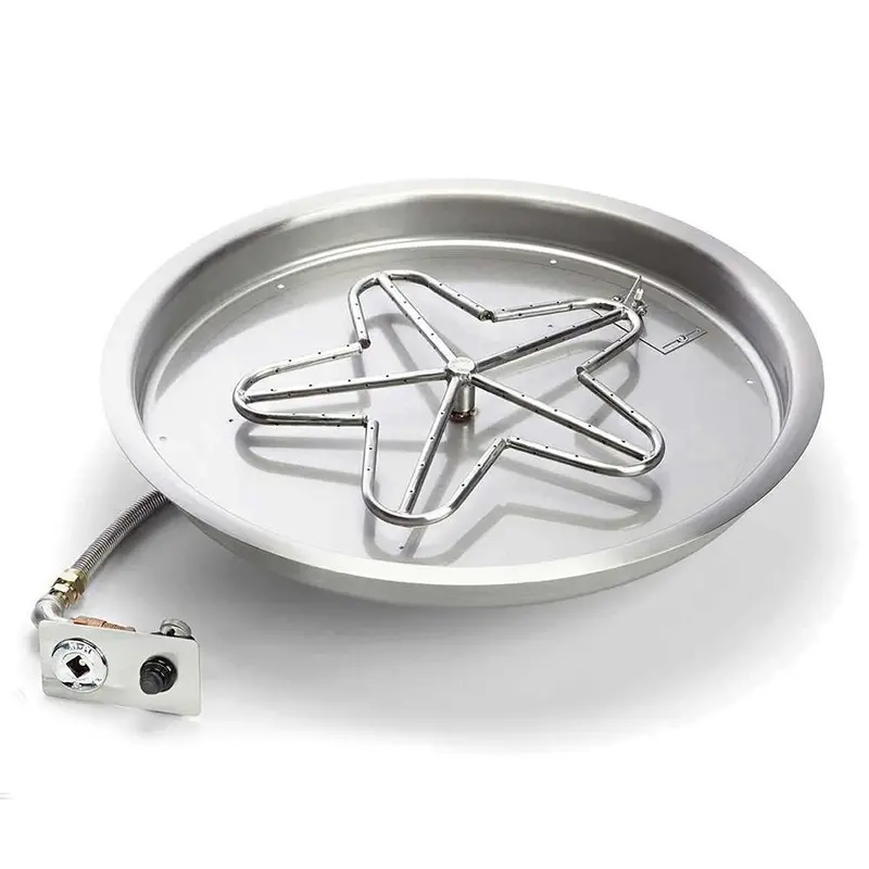 31-Inch Round Bowl Fire Pit Insert With 24-Inch Burner – Push-Button Ignition – Hpc Fire 1