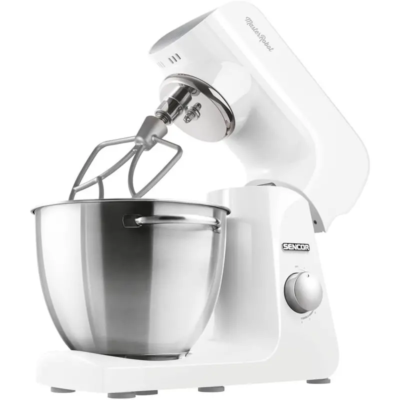 4.75-Quart 8-Speed Stand Mixer In Pastel White – Compact Kitchen Appliance 1