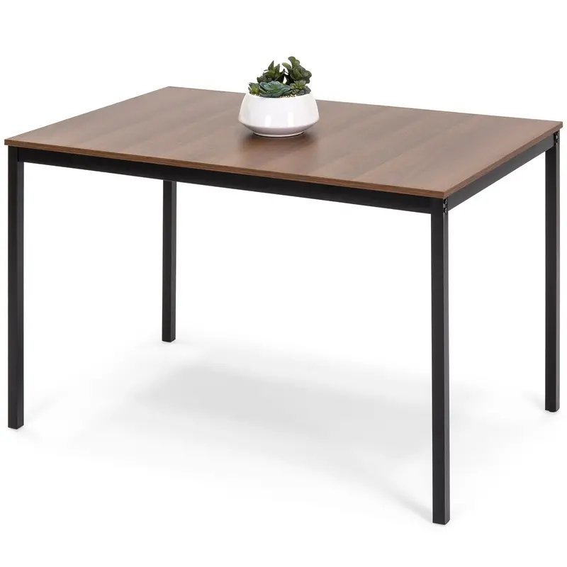 48-Inch Modern Rectangular Desk For Dining Or Office Use – Warm Brown Finish 1