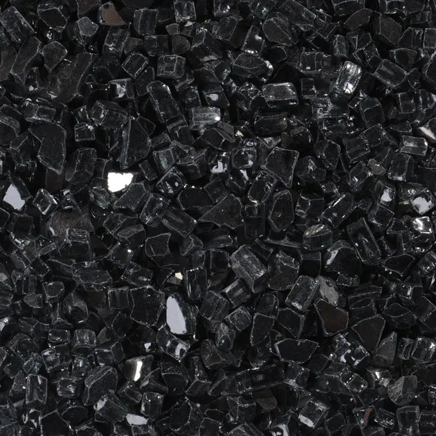 5-Pound Bag Of Reflective Black Crushed Glass Fireplace Media | Crshgl-Rblk 1