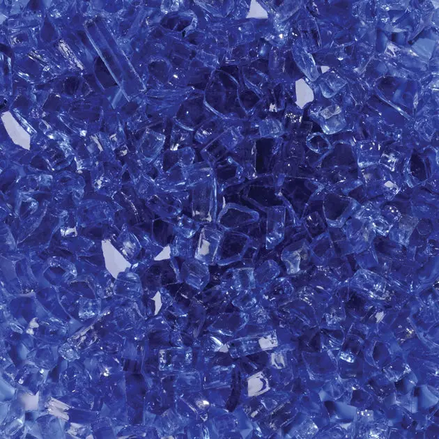 5-Pound Bag Of Reflective Blue Crushed Glass Fireplace Media | Crshgl-Rblu 1