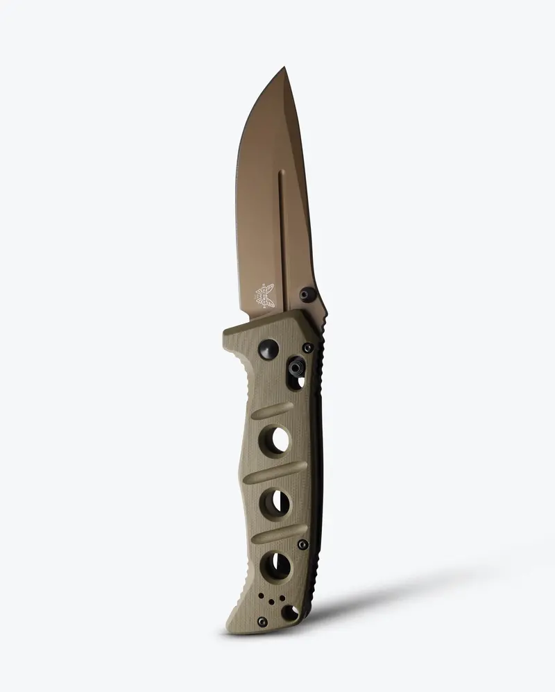 Adamas Drop-Point Knife Featuring Od Green G10 1