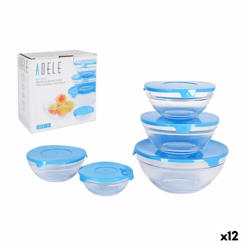 Adele Blue 17 Appetizer Set – 5-Piece Serving Collection (12 Sets Per Box) 1