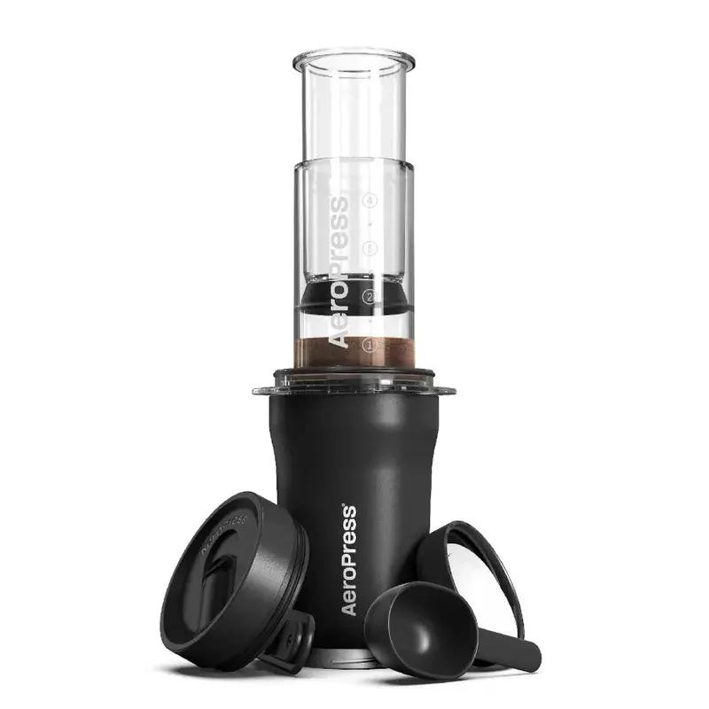 Aeropress Go Plus Portable Coffee Maker – Compact Black Edition 1