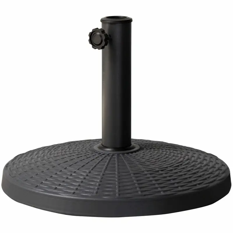 Aktive Beach Umbrella Base – 10 Kg Steel & Polyresin Weighted Stand, 44.5 X 33 Cm, Black 1