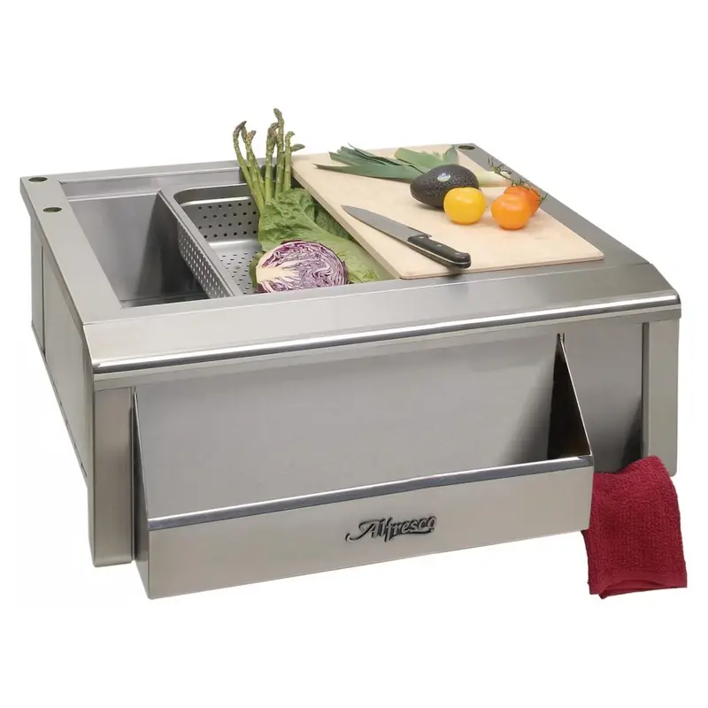 Alfresco 30-Inch Versa Apron Sink With Integrated Prep Package 1