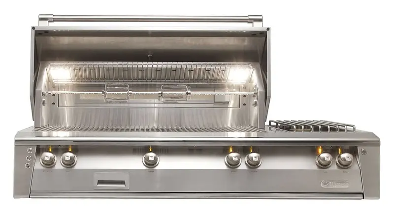 Alfresco Alxe 56-Inch Built-In Deluxe Gas Grill With Rotisserie & Side Burner 1