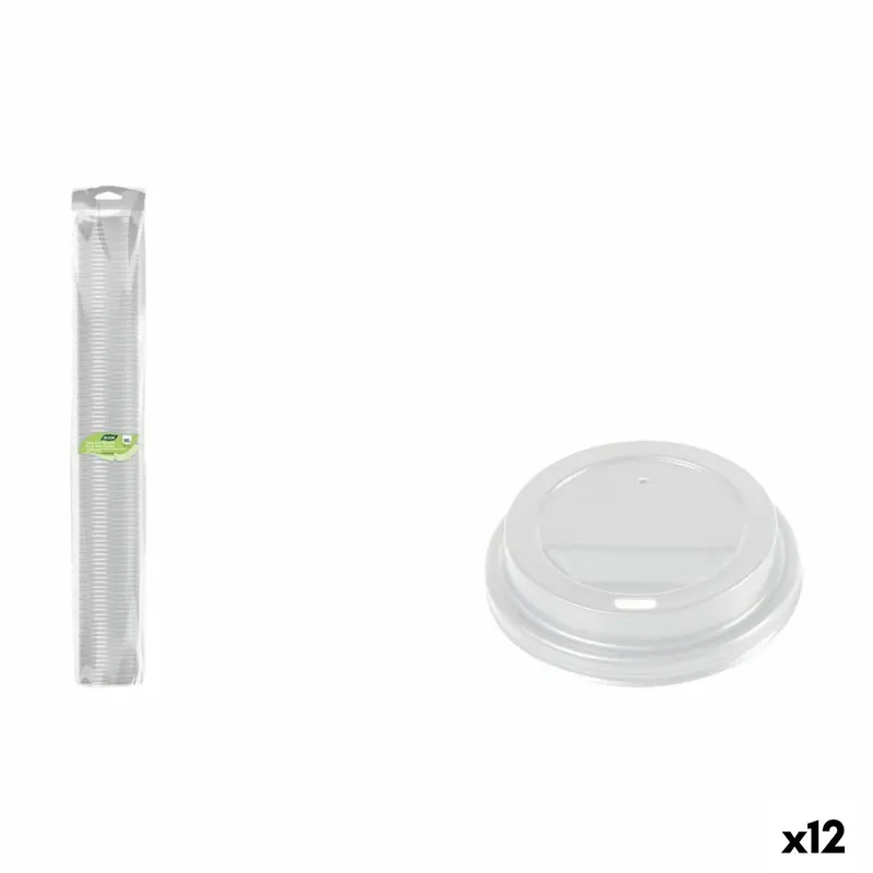 Algon Snap-On Lids For 250Ml Glasses – 100-Pack (12 Sets) 1