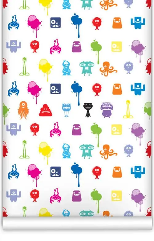 Aliens & Monsters Wallpaper Roll – Bold Sci-Fi Theme, 61.5 Cm × 10 M 1
