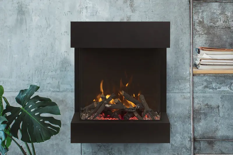 Amantii 2025Wm Cube Lumina 3-Sided Built-In Electric Fireplace – Indoor/Outdoor Compatible 1