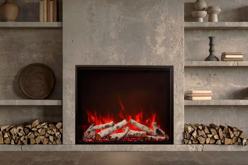 Amantii Bespoke 48-Inch Smart Indoor/Outdoor Electric Firebox – Traditional Design 1