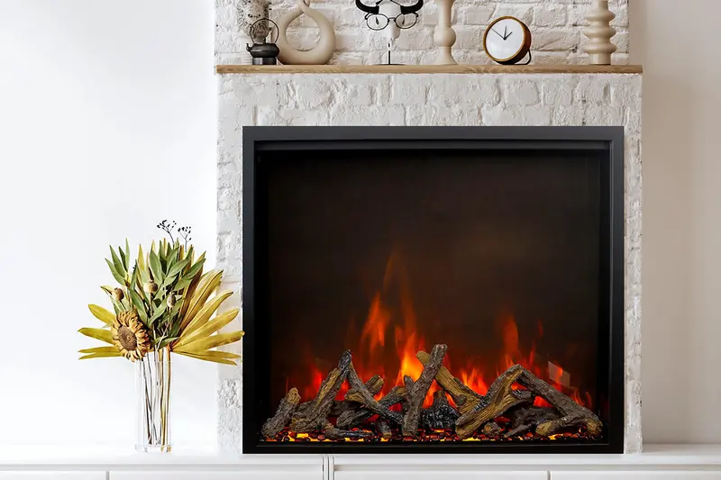 Amantii Lumina 48-Inch Smart Indoor/Outdoor Electric Firebox – Traditional Series 1