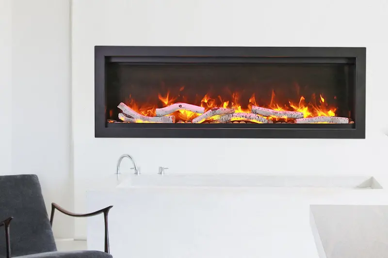 Amantii Symmetry Bespoke 42-Inch Linear Electric Fireplace – Indoor/Outdoor, Wall-Mount Or Recessed 1