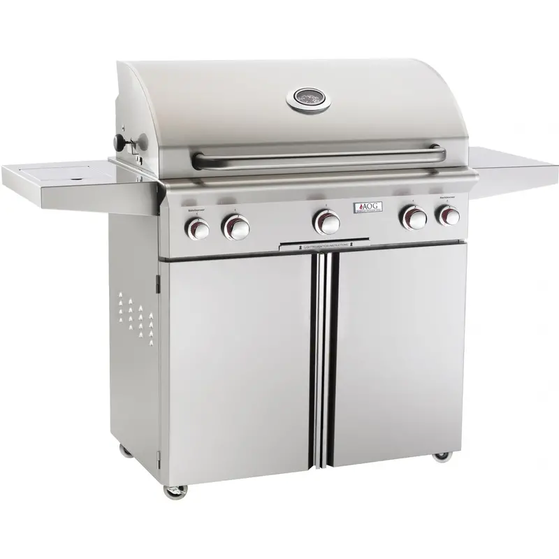 American Outdoor Grill T-Series 36-Inch Freestanding Propane Grill With Rotisserie & Side Burner 1