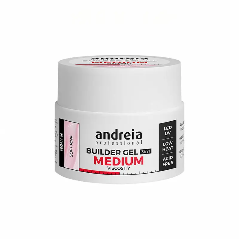 Andreia Professional Builder Pink Gel Polish – Medium-Viscosity Nail Extension Base (44 G) 1