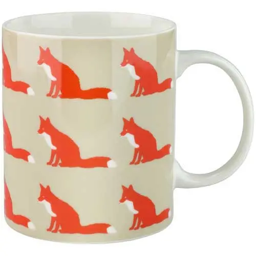 Anorak Kissing Foxes Ceramic Mug 1