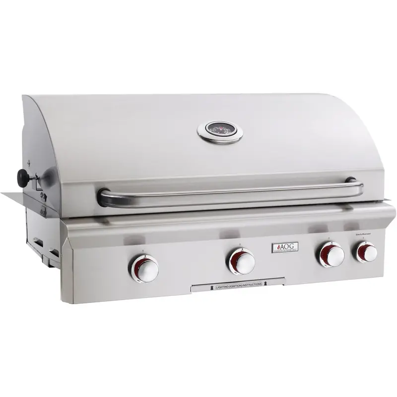 Aog T-Series 36-Inch Built-In Natural Gas Grill – 3-Burner With Rotisserie (Model 36Nbt) 1