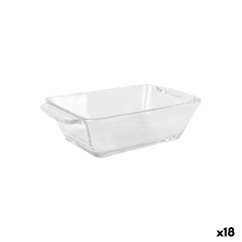 Arcoglass Anubis Rectangular Appetizer Set – 4-Piece Glass Collection (18-Pack) 1