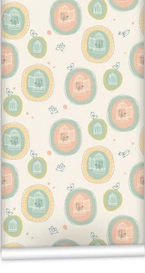 Avian Cage Pattern Wallpaper – 61.5 Cm × 10 M Roll 1