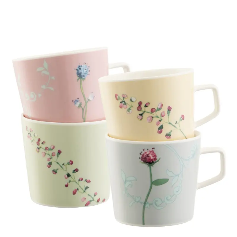 Aynsley Camille Pastel Ceramic Mug Set (4-Piece) 1