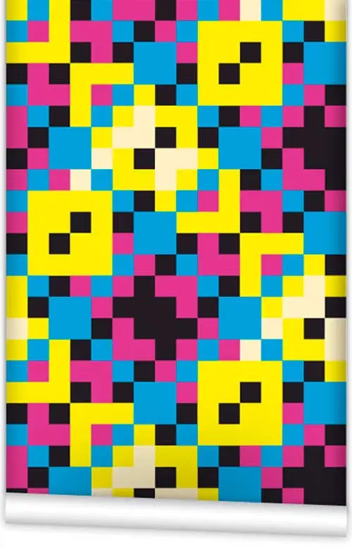 Back Yello Wallpaper Roll (61.5 Cm × 10 M) – Vibrant Abstract Design 1