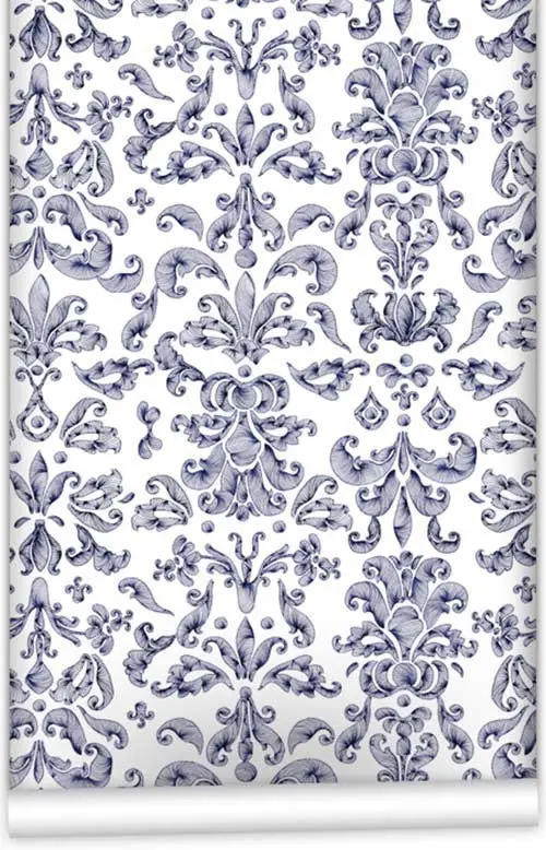 Baroque-Style Wallpaper Roll – 61.5 Cm Wide × 10 M Long 1