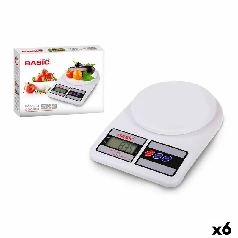 Basic Home Digital Kitchen Scale – 7 Kg Capacity, White (Pack Of 6) 1