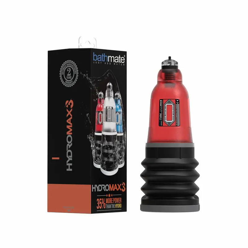 Bathmate Hydromax 3 Penis Pump – Red/Black Edition (8 Cm Cylinder Diameter) 1