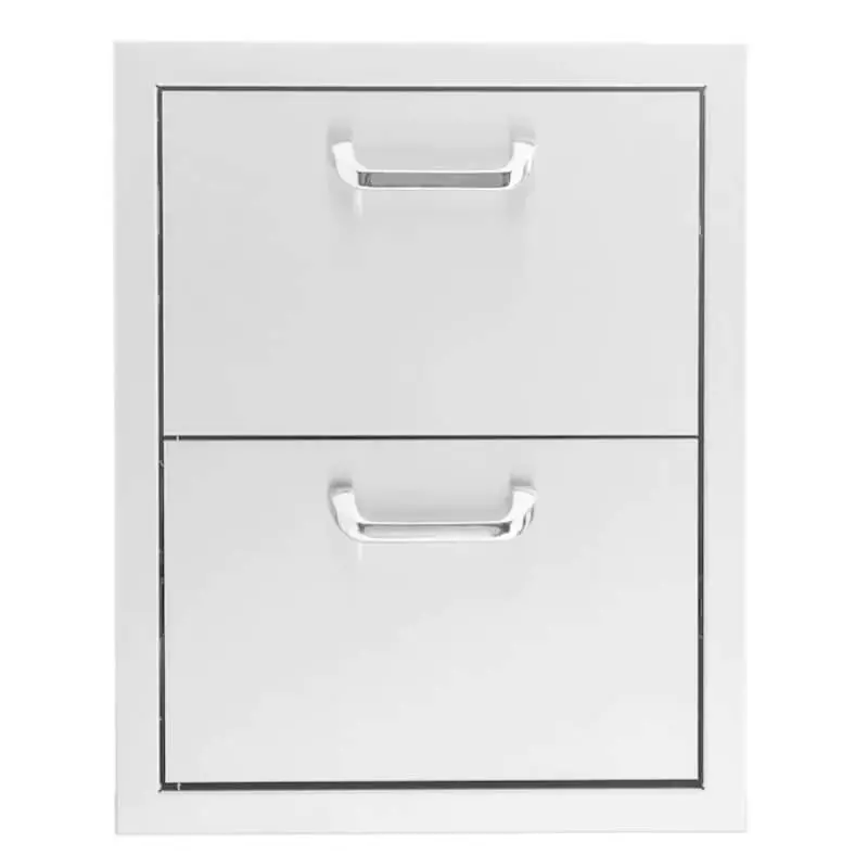 Bbq Generals Elite 16-Inch Stainless Steel Dual-Drawer Cabinet 1
