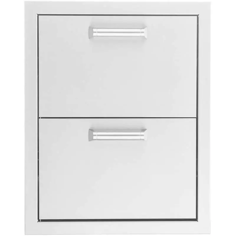 Bbq Generals Elite 16-Inch Stainless Steel Dual-Drawer Unit 1