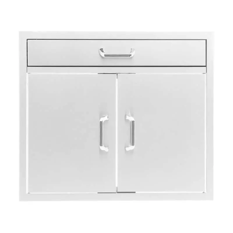 Bbq Generals Elite 30-Inch Outdoor Cabinet: Dual-Door + Single Drawer Combo 1