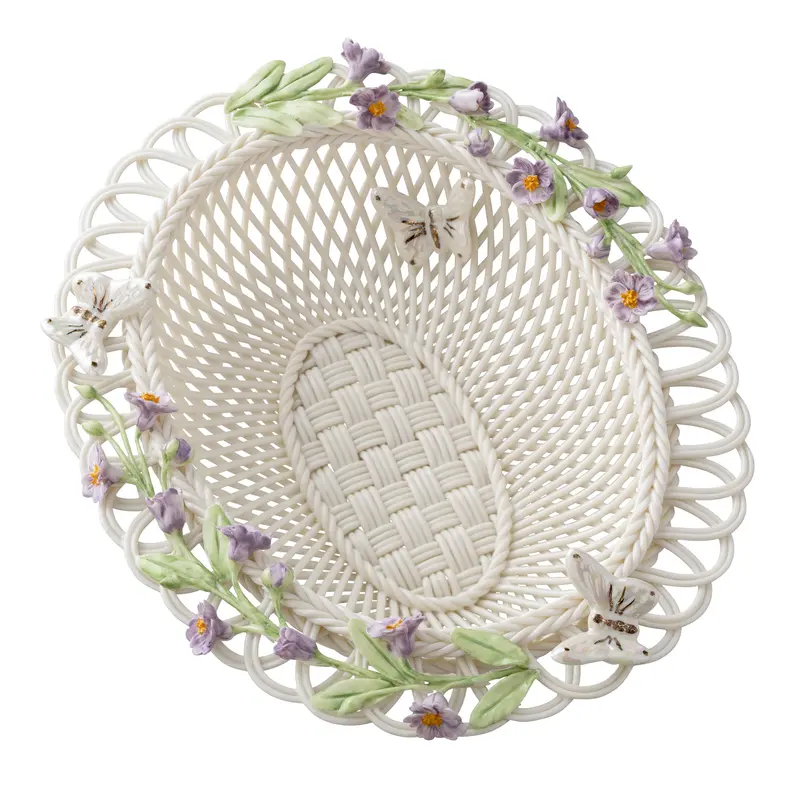 Belleek 2026 Annual Basket – Flax-Themed Porcelain Wicker-Style Ornament 1