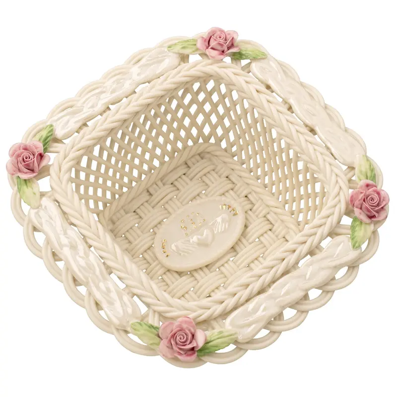 Belleek Claddagh Friendship Basket – Traditional Irish Ceramic Design 1