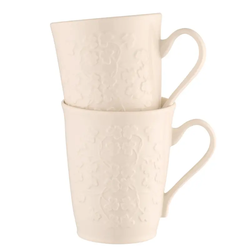 Belleek Classic Field Of Shamrocks 2-Piece Mug Set 1