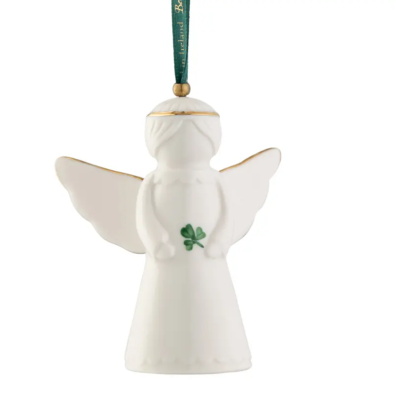 Belleek Irish Angel Figurine – Classic Hand-Painted Porcelain Ornament 1