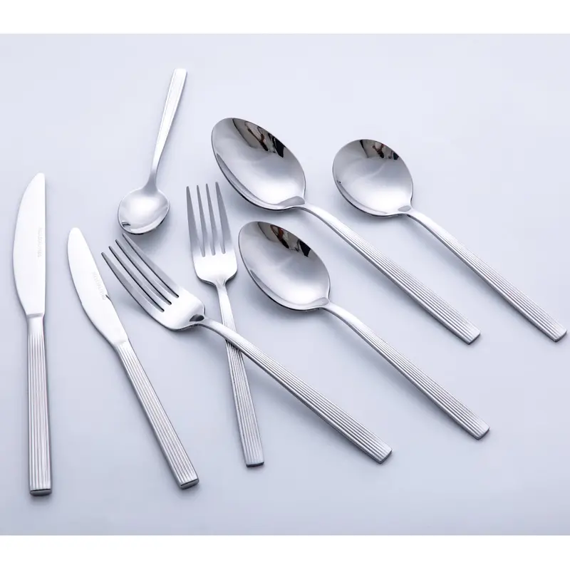 Belleek Living Erne 44-Piece Stainless Steel Cutlery Set – Full Dinnerware Collection 1