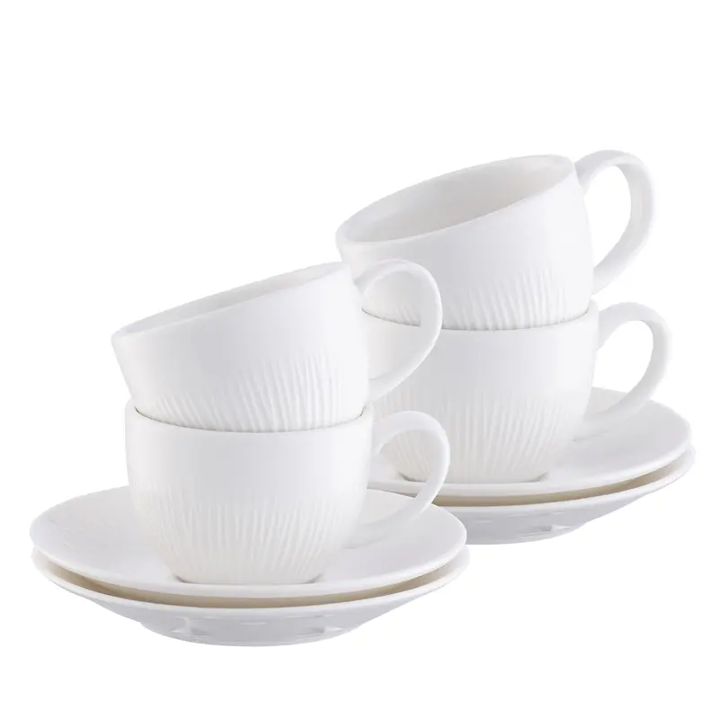 Belleek Living Erne Espresso Cups And Saucers – Set Of Four 1
