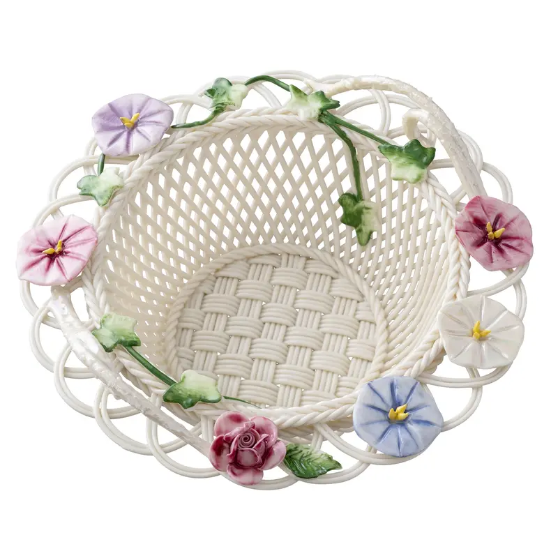 Belleek Morning Glory Basket – Botanical-Inspired Porcelain Wall Ornament 1