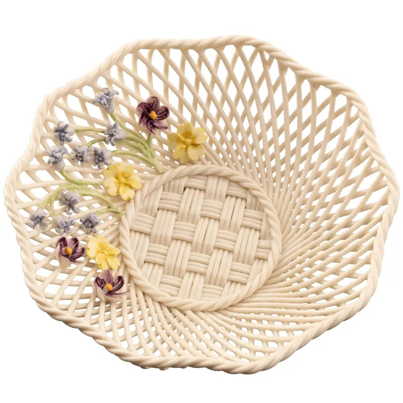Belleek Wild Irish Hedgerow Spring Basket – Floral Ceramic Tableware 1