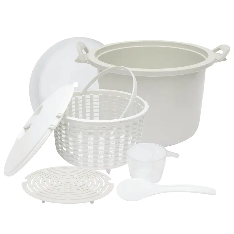 Bene Casa Automatic-Drain Microwave Steamer For Rice, Pasta & More 1