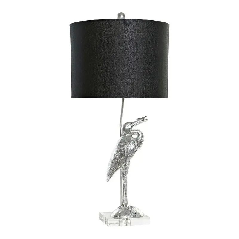 Black & Silver Desk Lamp – Dkd Home Decor, Acrylic Resin Shade, 220 V / 60 W, 33 X 33 X 74 Cm 1