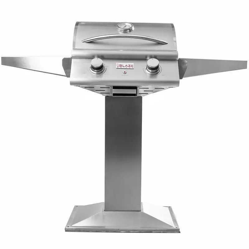 Blaze 21-Inch 1500W Electric Pedestal Grill With Side Shelves 1
