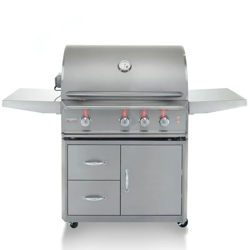 Blaze Professional Lux 34-Inch 3-Burner Freestanding Gas Grill – Rear Infrared Burner (Lp/Ng) 1
