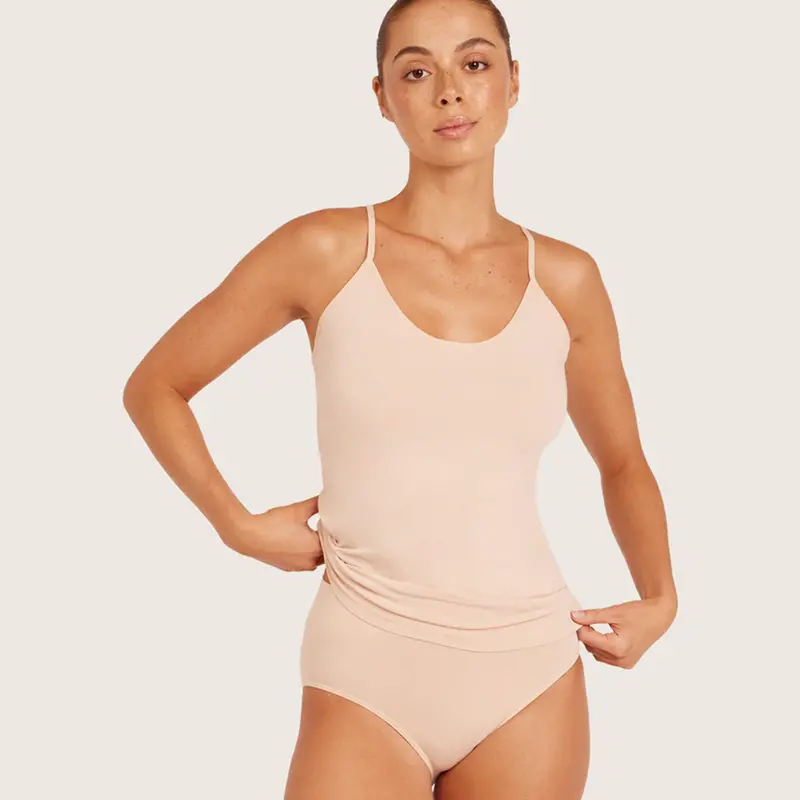 Boody Bamboo Cami Top In Shell Beige – Size Small 1