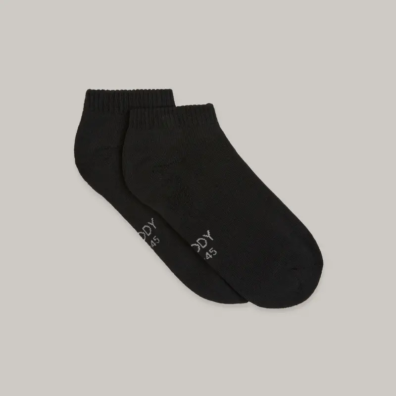 Boody Cushioned Ankle Socks In Black – Size Large (Eu 45–50) 1