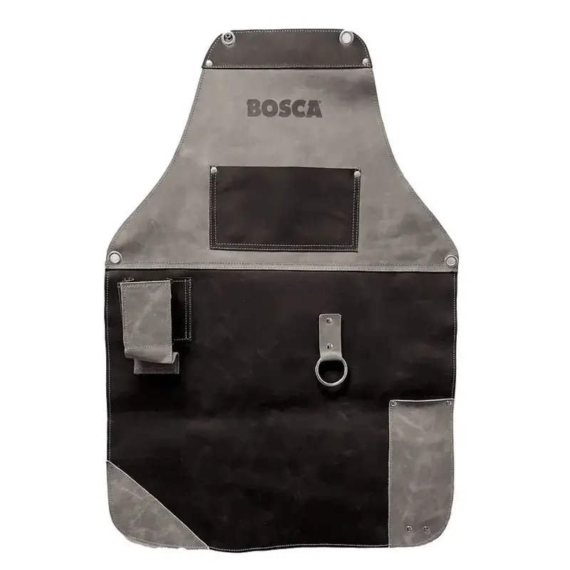 Bosca Black Leather Bbq Apron – Heat-Resistant Grilling Accessory 1